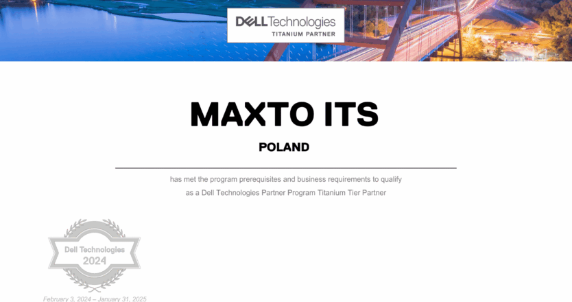 Maxto ITS jako Dell Technologies Titanium Partner