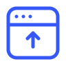 browser internet web upload icon