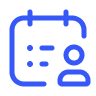 calendar schedule user icon